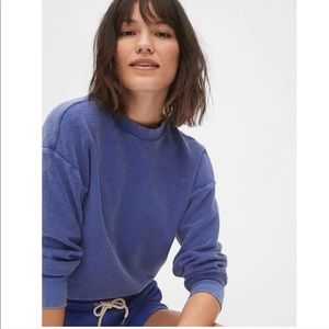 NWT Gap cropped mock terry sweatshirt